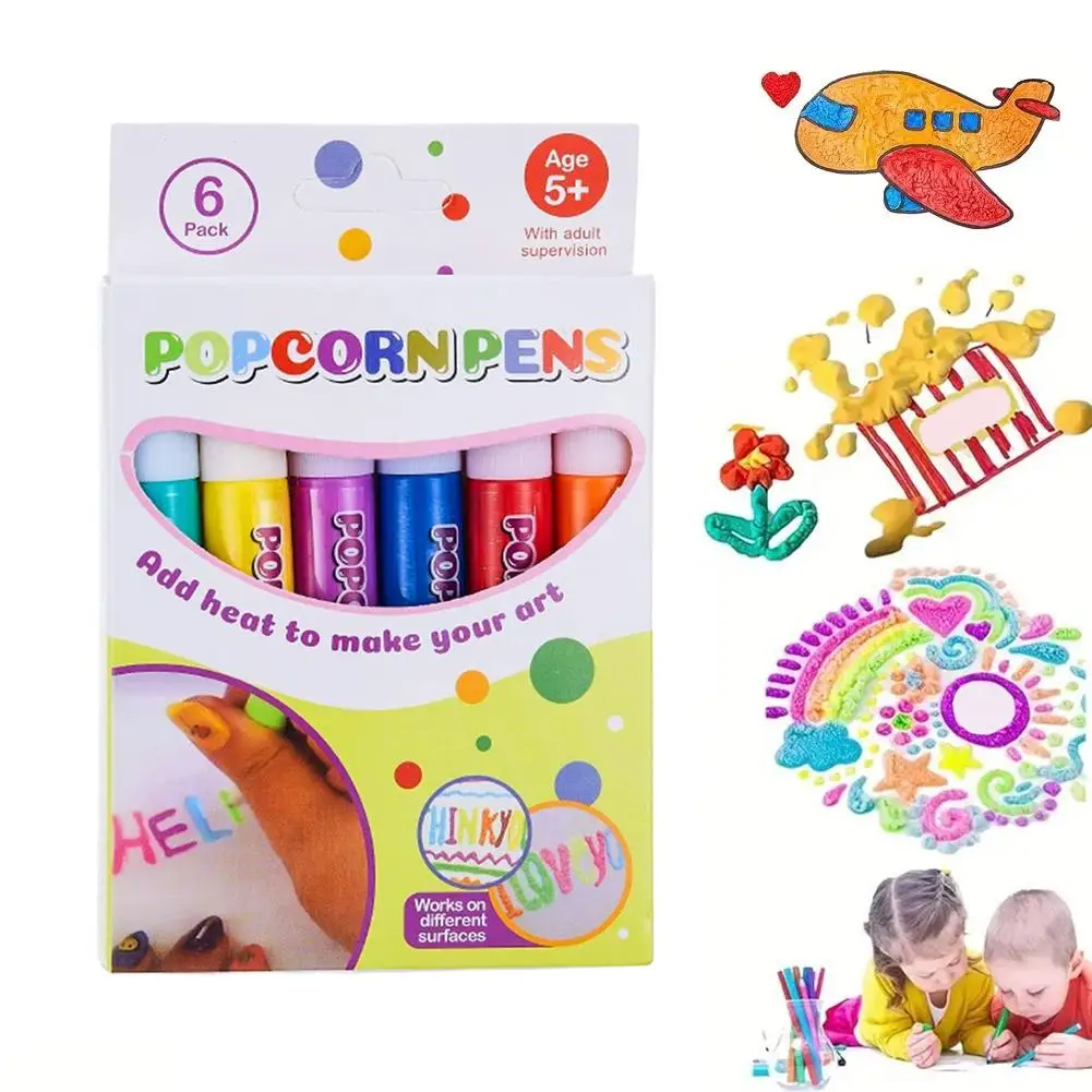 Popcorn Pens Puffy 3D Art DIY  - Copic Marker Sketch review and price