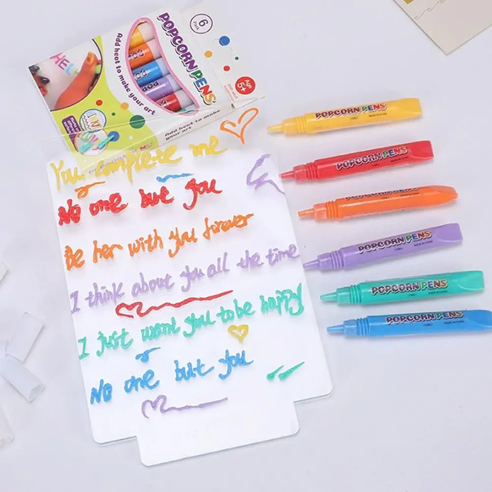 Popcorn Pens Puffy 3D Art DIY  - Copic Marker Sketch review and price