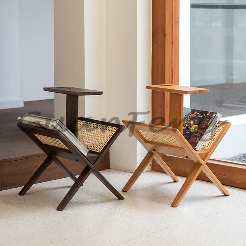 Style Solid Wood Rattan Storag - Magazine Holder Rack review and price