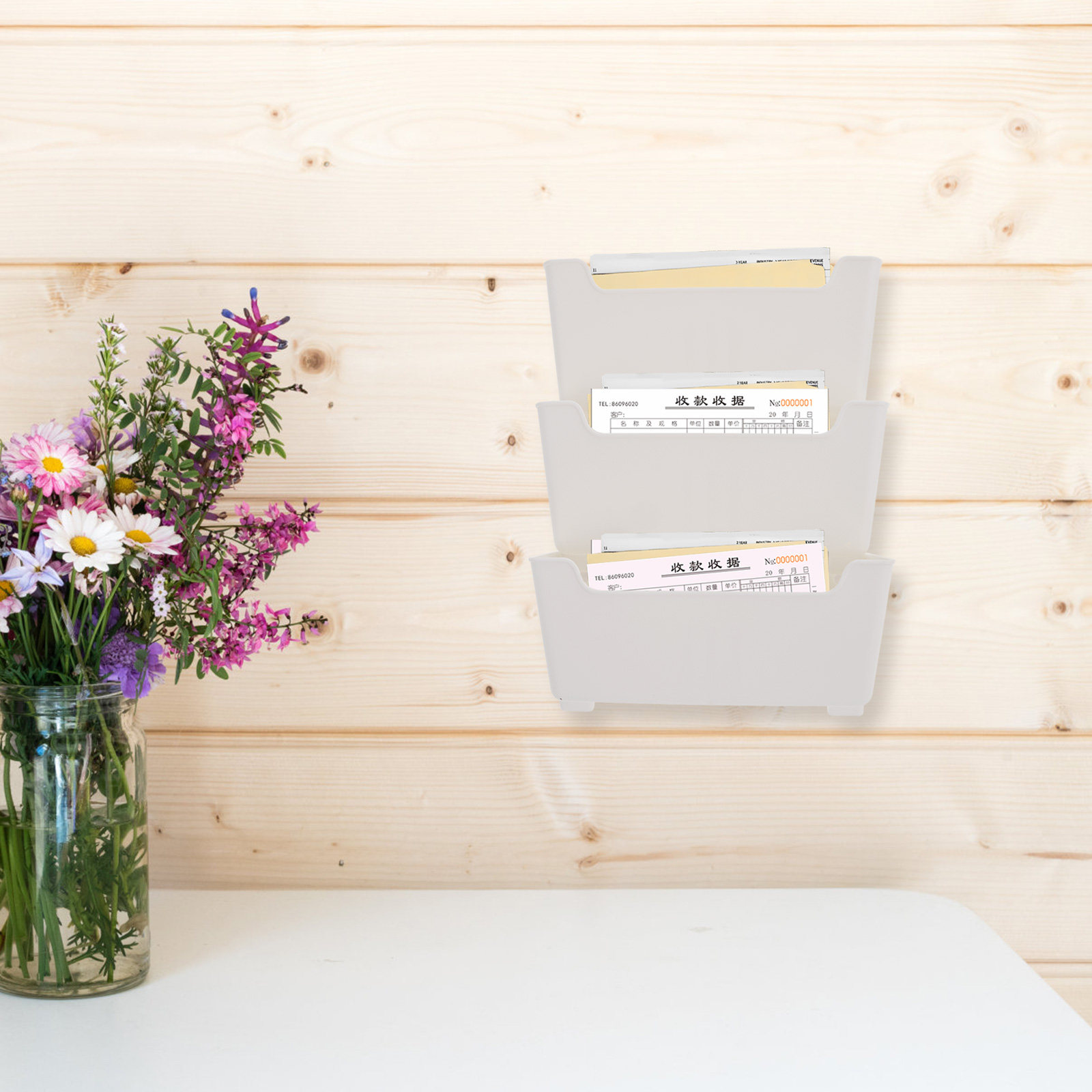 1Set Wall File Organizer Clear - Magazine Holder Rack review and price