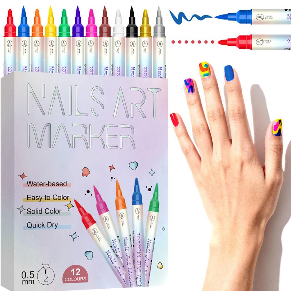 12 Colors Nail Art Marker Pens - Copic Marker Sketch review and price