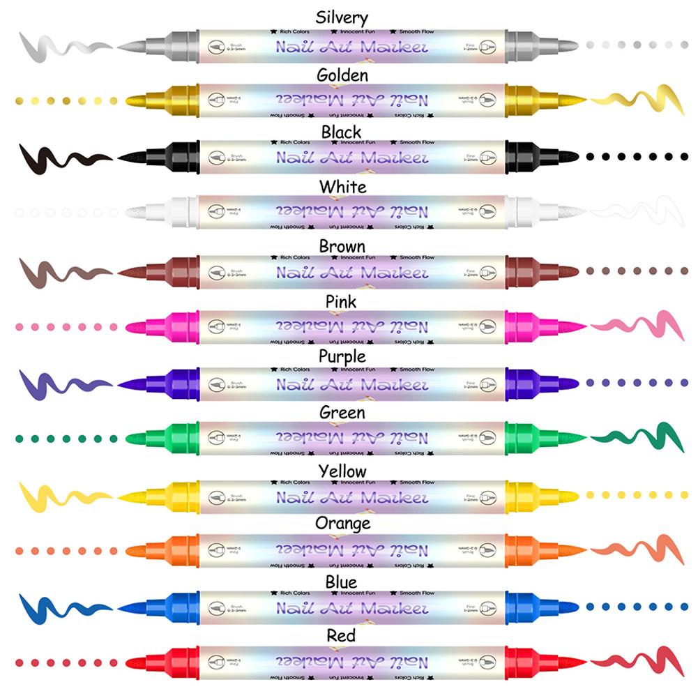 12 Colors Nail Art Marker Pens - Copic Marker Sketch review and price