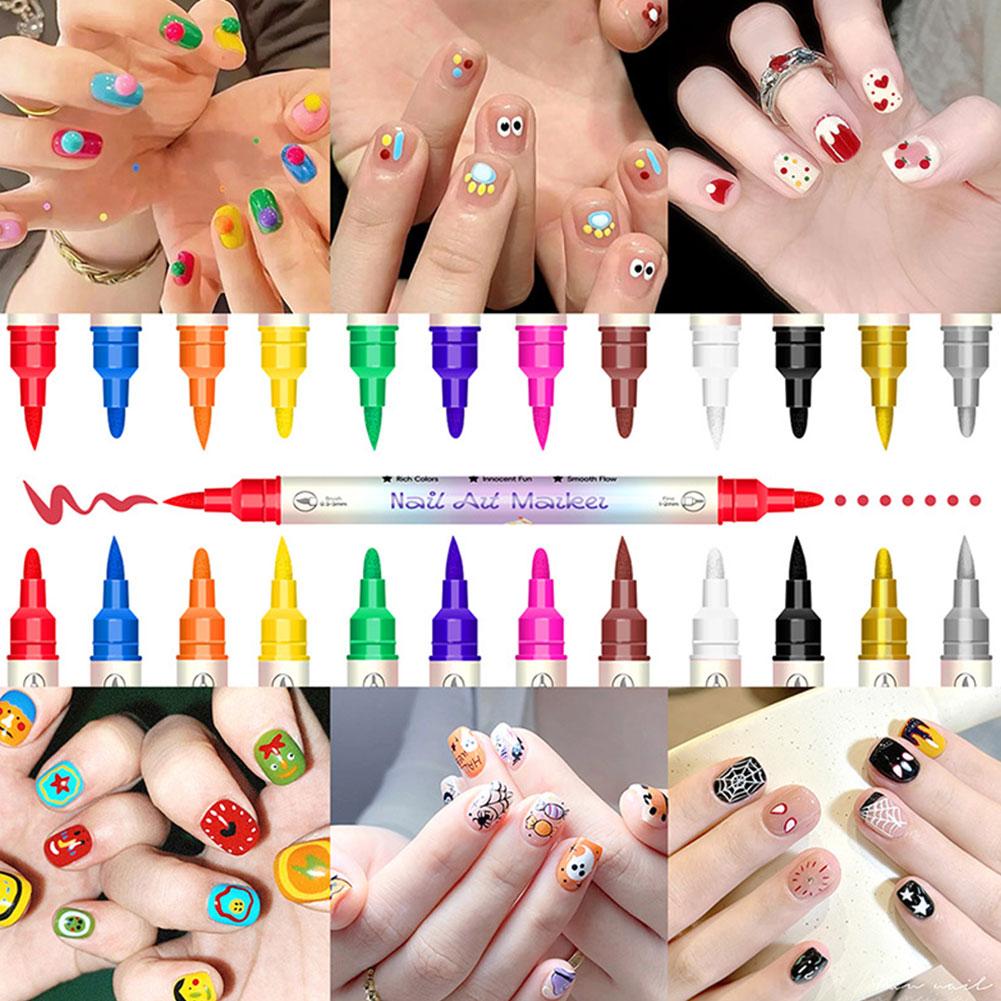 12 Colors Nail Art Marker Pens - Copic Marker Sketch review and price